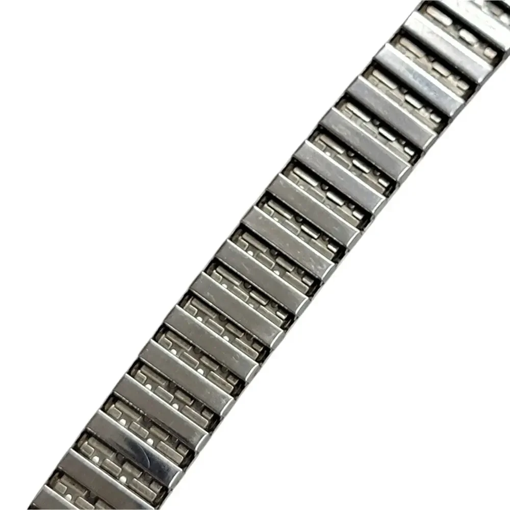 Vintage Stainless Steel Expansion Stretch Watch Band Bracelet Mens Retro Strap